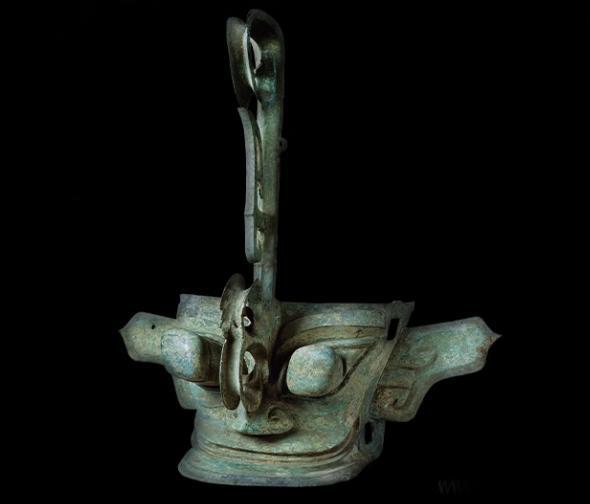 Copper crafts, Bronze Sanxingdui Loong Pattern Hook Mask crafts, Sanxingdui Bronze Mask, Cultural Relics, Handicrafts, Ancient Shu Kingdom, Desktop ornaments, Home decoration, Gifts for friends, Limited to 100 pieces on this site, free shipping-LECJAS